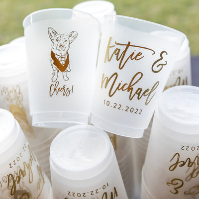 Pet Sketch Frosted Cups 7179