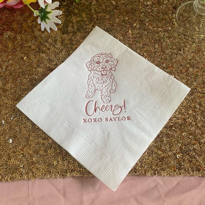 We do, too! Pet Portrait Wedding Beverage Napkins #35