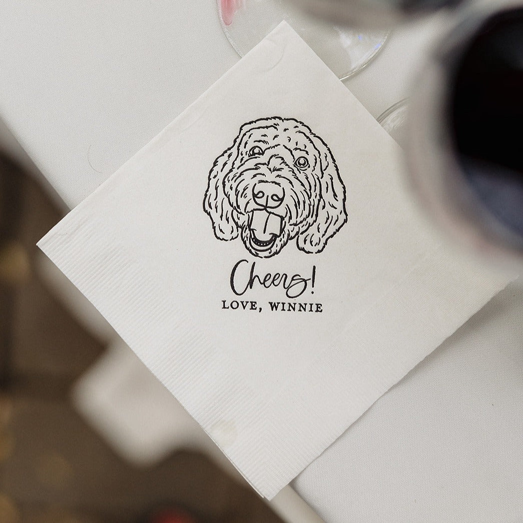 We do, too! Pet Portrait Wedding Beverage Napkins #35