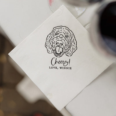 We do, too! Pet Portrait Wedding Beverage Napkins #35