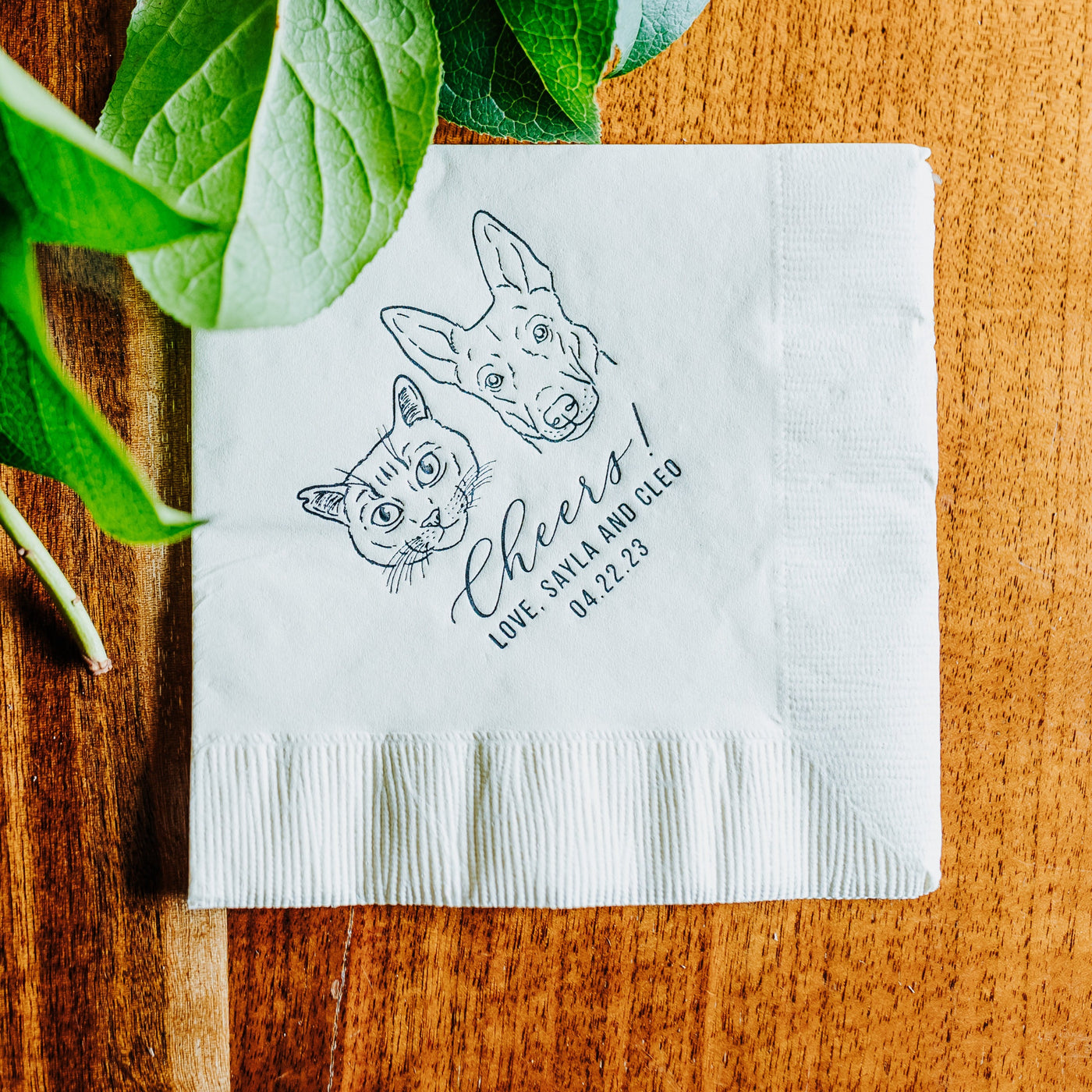 We do, too! Pet Portrait Wedding Beverage Napkins #35