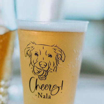 Pet Sketch Frosted Cups 7179