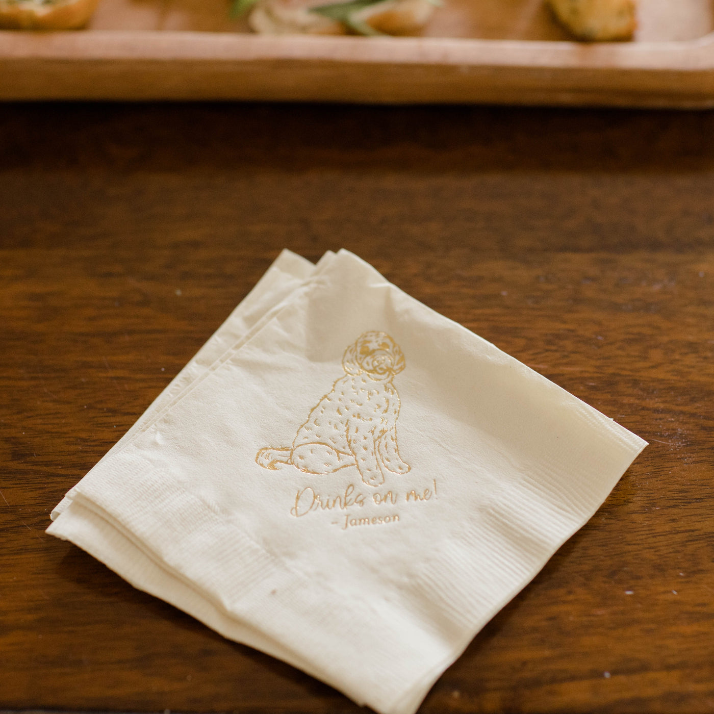 We do, too! Pet Portrait Wedding Beverage Napkins #35