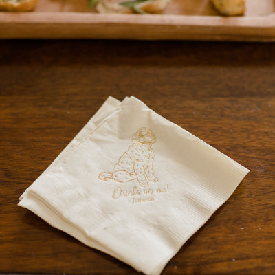 We do, too! Pet Portrait Wedding Beverage Napkins #35