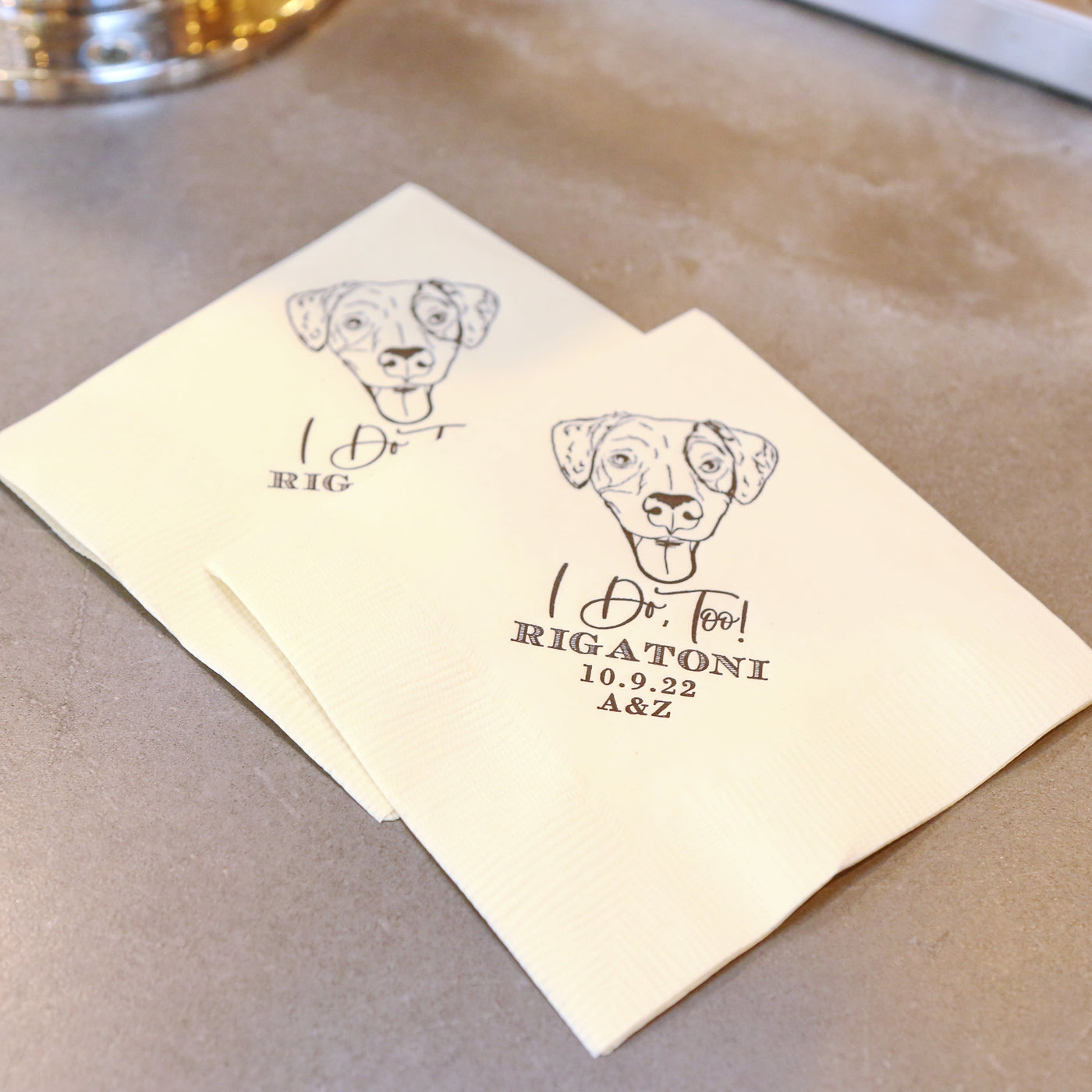 We do, too! Pet Portrait Wedding Beverage Napkins #35