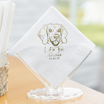 We do, too! Pet Portrait Wedding Beverage Napkins #35