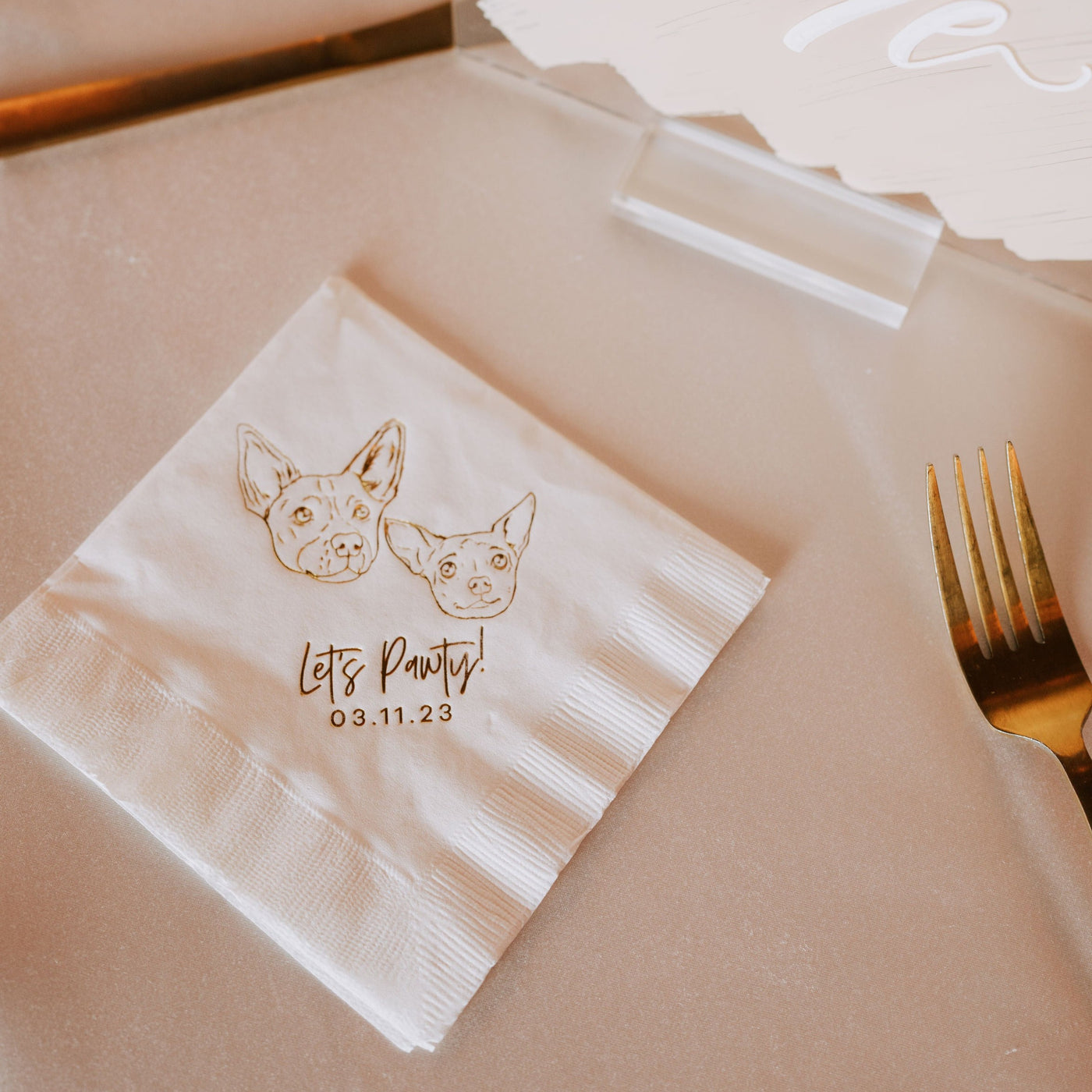 We do, too! Pet Portrait Wedding Beverage Napkins #35