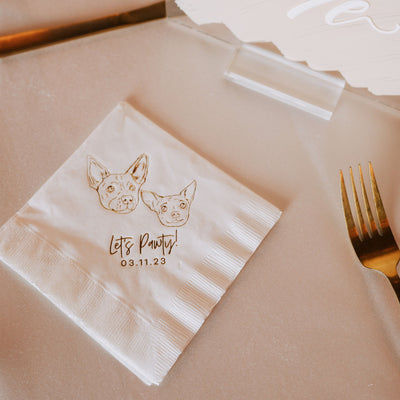 We do, too! Pet Portrait Wedding Beverage Napkins #35