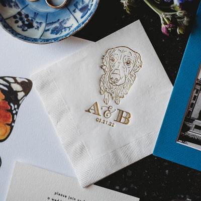 We do, too! Pet Portrait Wedding Beverage Napkins #35