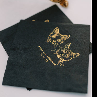 We do, too! Pet Portrait Wedding Beverage Napkins #35