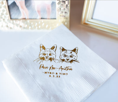 We do, too! Pet Portrait Wedding Beverage Napkins #35