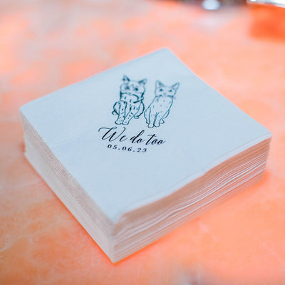 We do, too! Pet Portrait Wedding Beverage Napkins #35