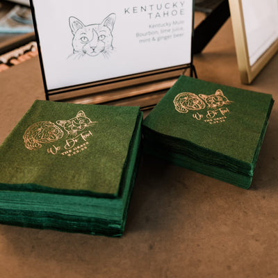 We do, too! Pet Portrait Wedding Beverage Napkins #35