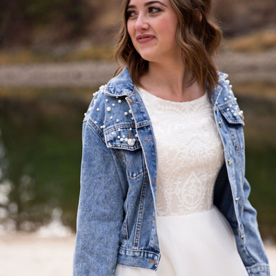 Classic Pearl Studded Jacket
