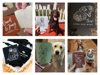 We do, too! Pet Portrait Wedding Beverage Napkins #35