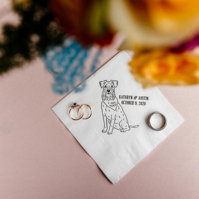 We do, too! Pet Portrait Wedding Beverage Napkins #35