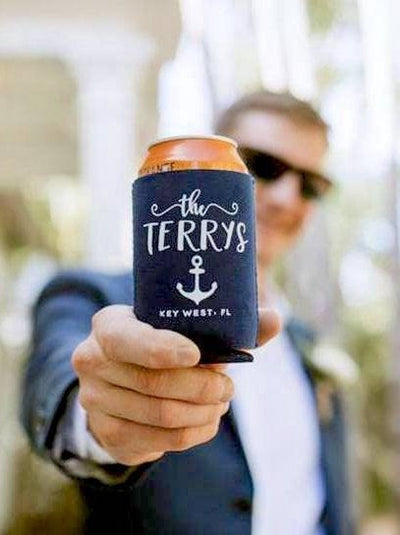 Any Personalized Design on a Can Cooler! Your Art, Your Ideas, Your Pets, Monogram, Boat or Venue Drawing! The options are endless!