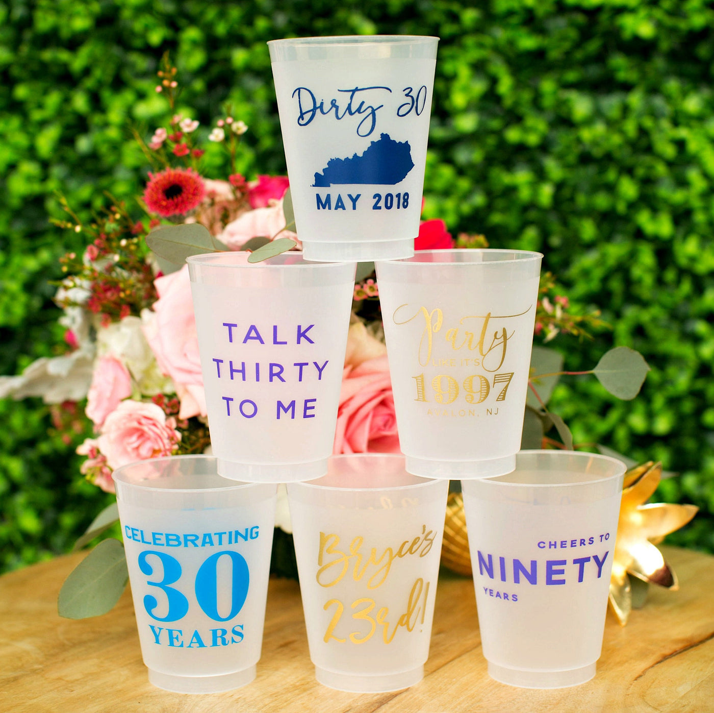Birthday Party Favor Frosted Cups