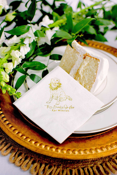 We do, too! Pet Portrait Wedding Beverage Napkins #35