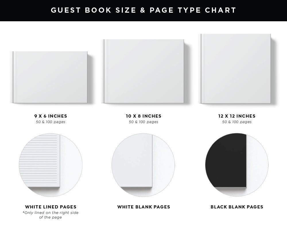 Personalized Hardcover Wedding Guest Book