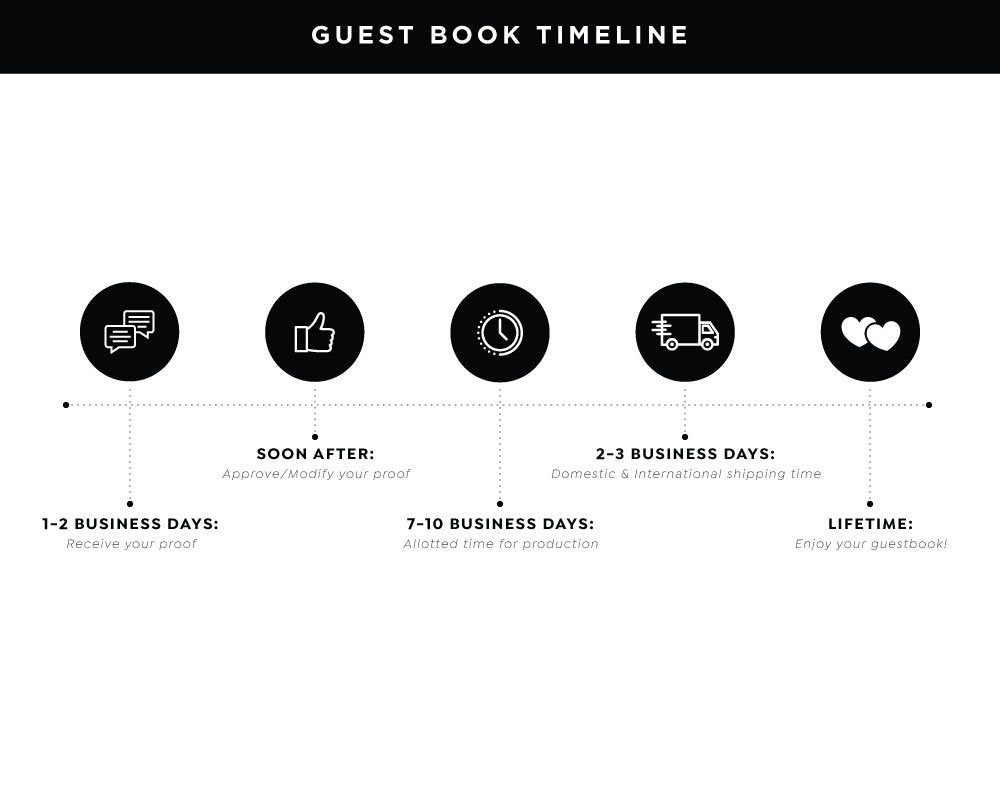 Personalized Hardcover Wedding Guest Book