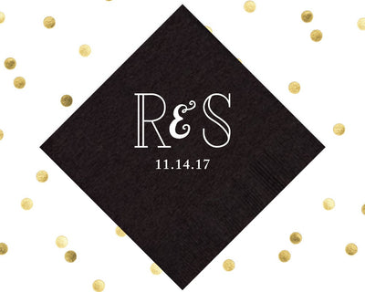 Initials Wedding Beverage Napkins  #1322, #1162